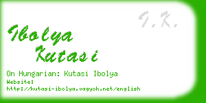 ibolya kutasi business card